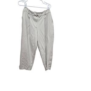 House of Harlow 1960 Ivory Cropped Tapered Trouser Pants Large